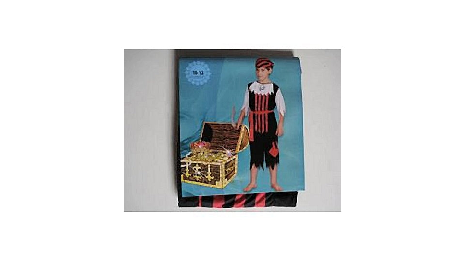 Clown Children's Pirate Costume 10-12 Years - Shirt, Trousers, Headband