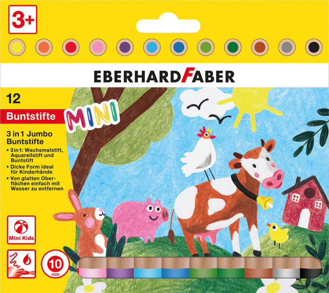 Eberhard Faber EF-518912 Colored Pencil 3-in-1 12 Pieces