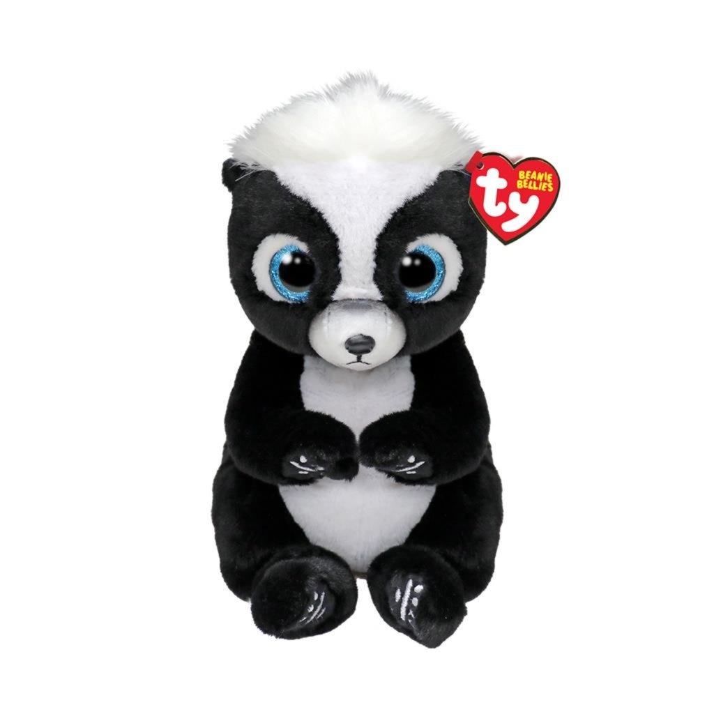 TY Beanie Bellies Skunk Plush Toy, 15 cm, Woodland Character