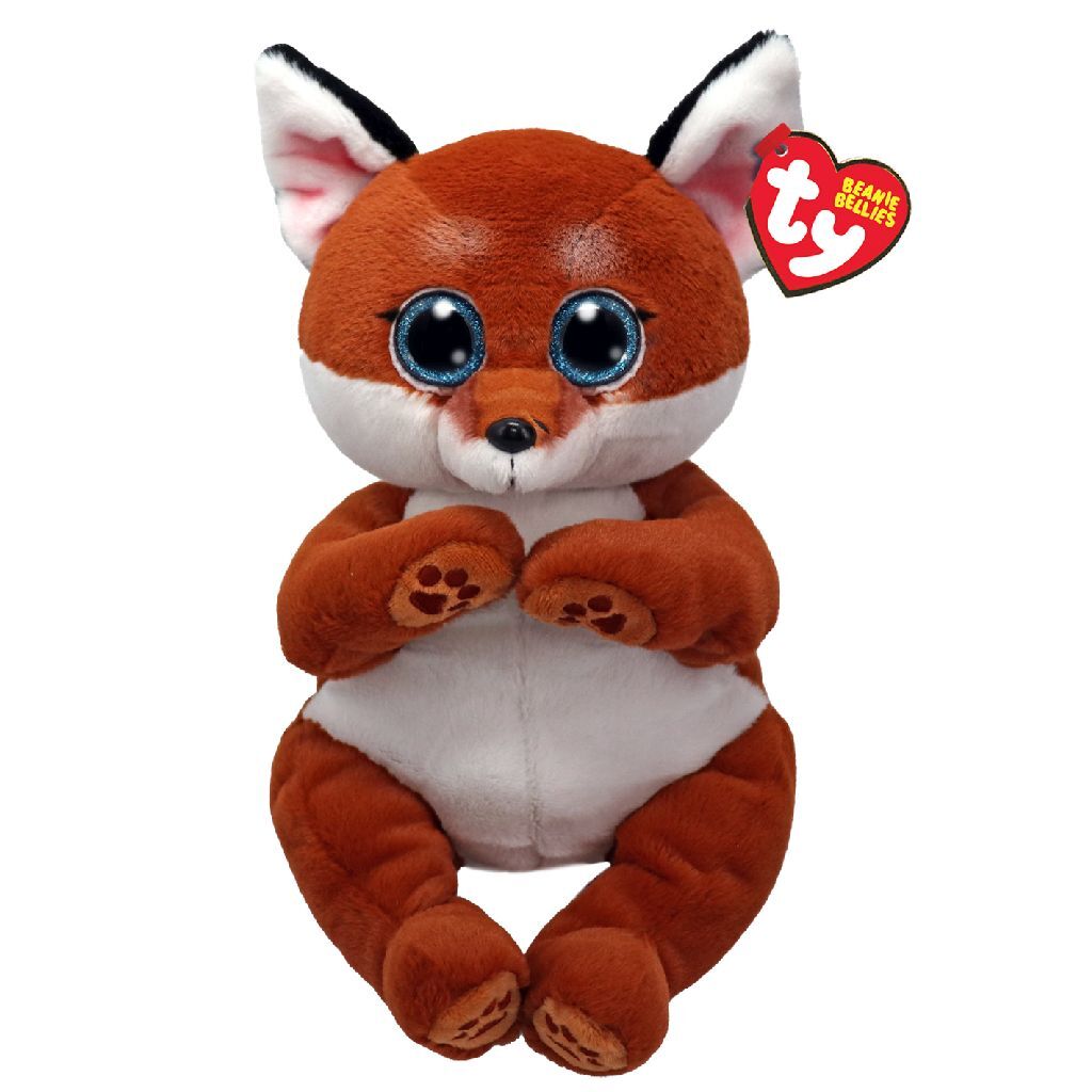 TY Beanie Babies Bellies Plush Fox White 24 cm