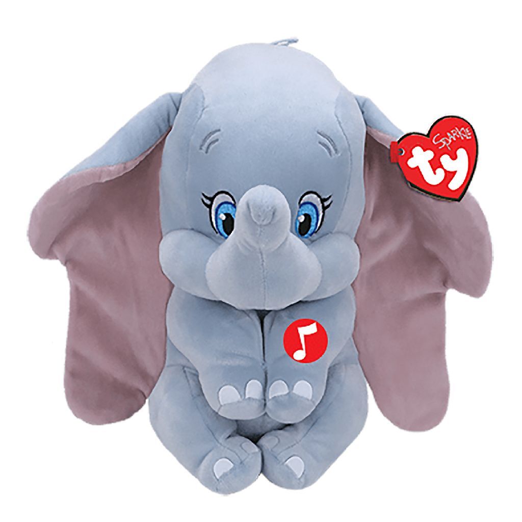 TY Beanie Boos Sparkle Plush Toy Disney Dumbo with Sound 24 cm