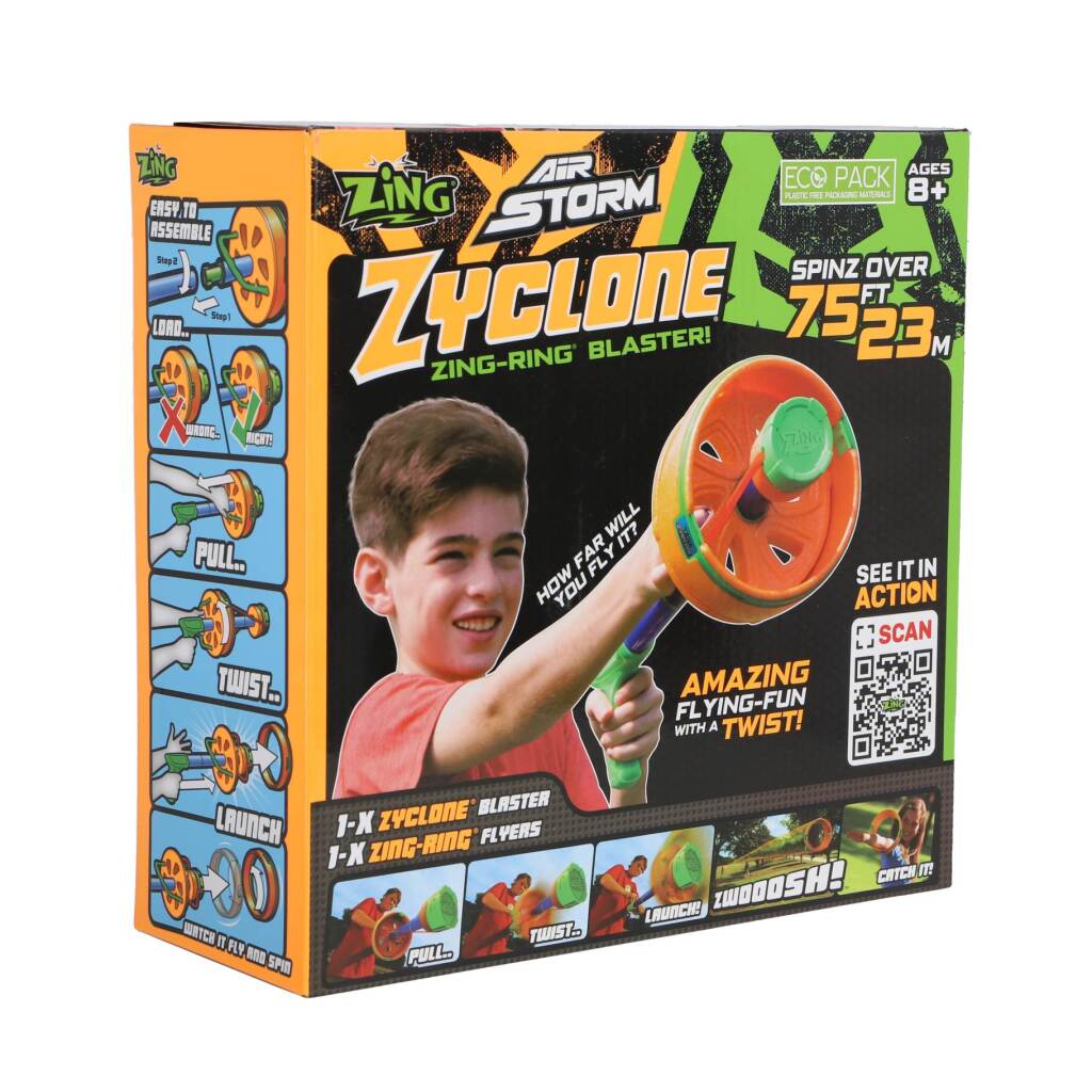 Zing Zyclone Air Storm Zing Ring Blaster - Fires Up to 23 Meters