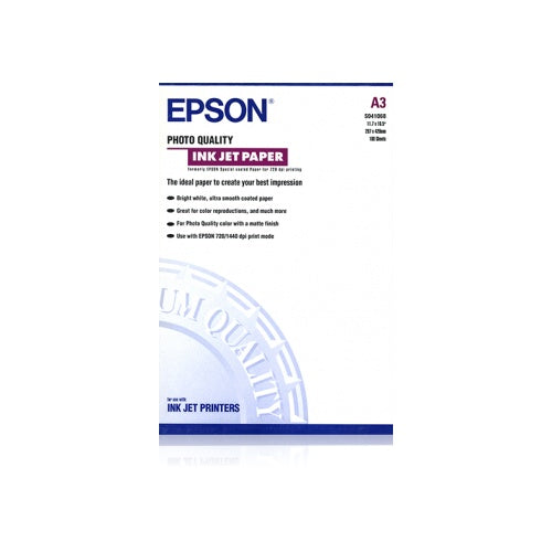 Epson Photo Quality - Matt gestrichenes Papier - A3 (297 x 420 mm) - 102 g/m2 - 100 Blatt (C13S041068) afbeelding 1