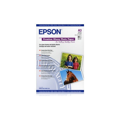 Epson Premium - Fotopapier, glänzend - A3 (297 x 420 mm) - 255 g/m2 - 20 Blatt (C13S041315) afbeelding 1