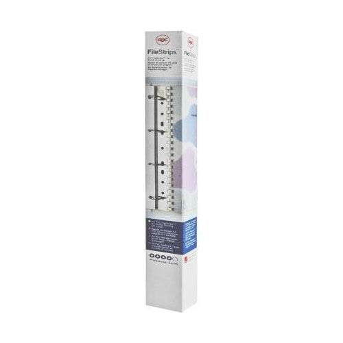 GBC | FileStrips Binding Strips IB184994 A4 PVC 34 Holes | For ClickBind And Wire Binding | Transparent afbeelding 1