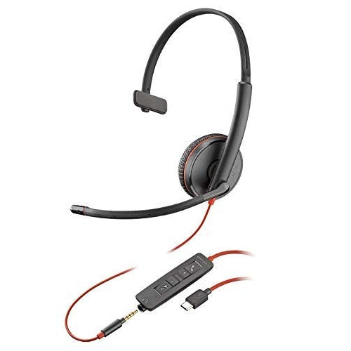 HP Poly Poly Blackwire C3215 USB-C - 3200 Series - Headset - On-Ear - kabelgebunden - 3,5 mm Stecker, USB-C (209750-101) afbeelding 1