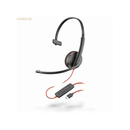 HP Poly Poly Blackwire C3210 USB-C - 3200 Series - Headset - On-Ear - kabelgebunden - USB-C - Schwarz (209748-104) afbeelding 1