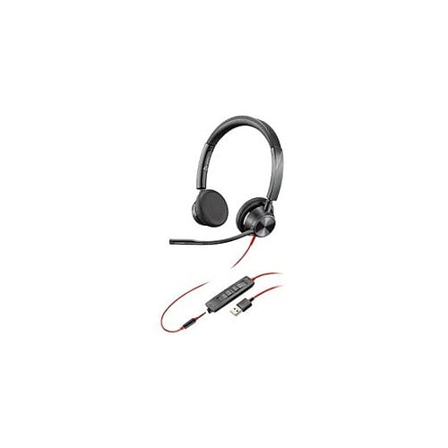 HP Poly Poly Blackwire 3325 - 3300 Series - Headset - On-Ear - kabelgebunden - USB, 3,5 mm Stecker (213938-01) afbeelding 1