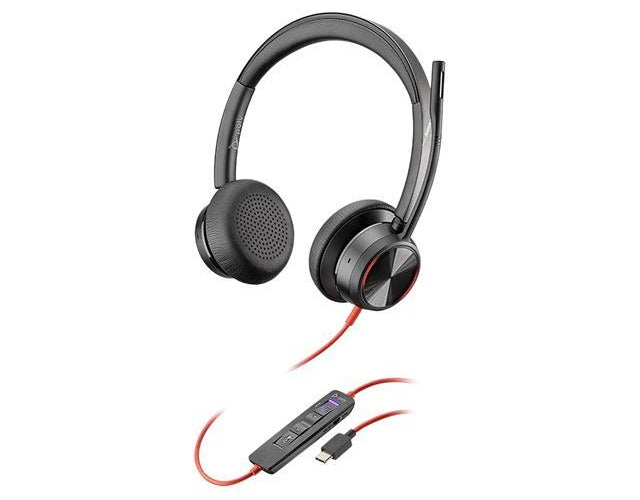 HP Poly Poly Blackwire 8225-M - Headset - On-Ear - kabelgebunden - aktive Rauschunterdrückung - USB-C (214409-01) afbeelding 1
