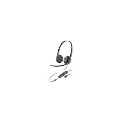 HP Poly Poly Blackwire C3225 - 3200 Series - Headset - On-Ear - kabelgebunden - USB, 3,5 mm Stecker - Geräuschisolierung (209747-201) afbeelding 1