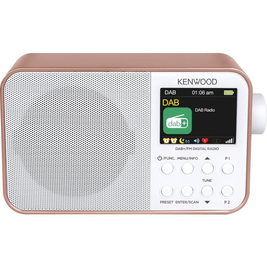 Kenwood CR-M30DAB-R DAB+ Radio Pink/White