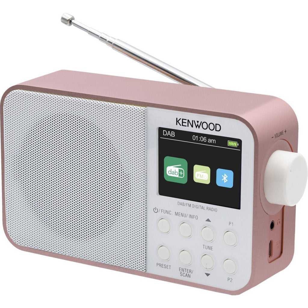 Kenwood CR-M30DAB-R DAB+ Radio Pink/White