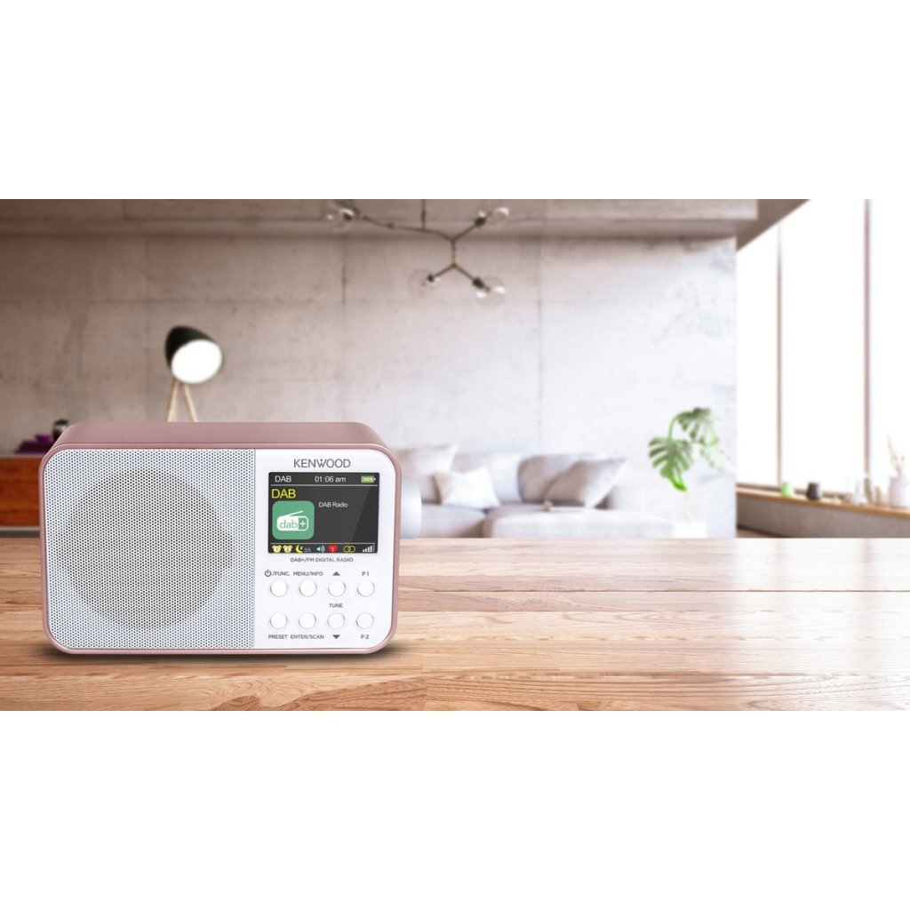 Kenwood CR-M30DAB-R DAB+ Radio Pink/White