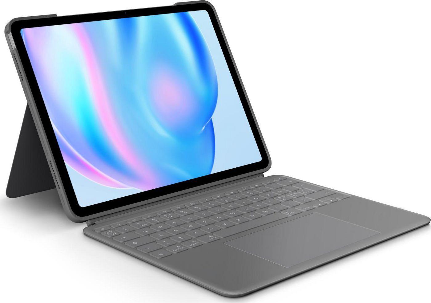 Logitech Combo Touch - Tastatur und Foliohülle - mit Trackpad - hintergrundbeleuchtet - Apple Smart connector - QWERTY - Nordisch (Dänisch/Finnisch/Norwegisch/Schwedisch) (920-012616)