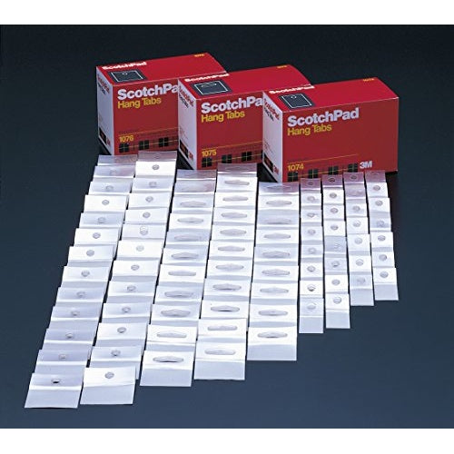 3M ScotchPad Hang-Tabs 1076, Rundlochung, 50,8 x 50,8 mm selbstklebende Aufhänger für die hängende Warenpräsentation (1076) afbeelding 2