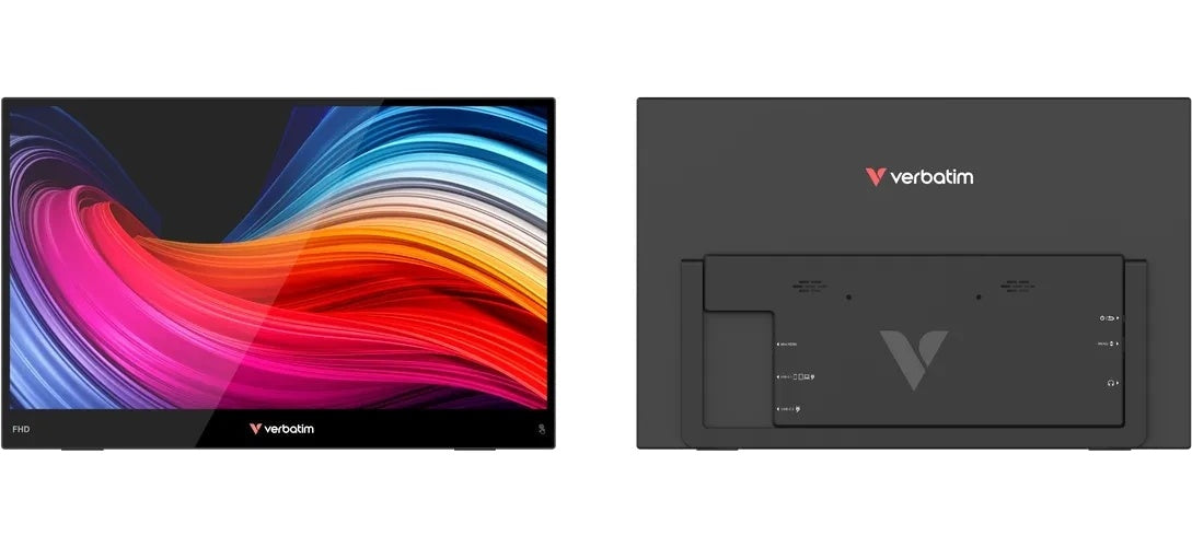 Verbatim PMT-15 Tragbarer Touch-Monitor 39,6 cm (15,6") Full HD 2x USB-C, HDMI Schwarz (32402) - 0023942324027 - image 1