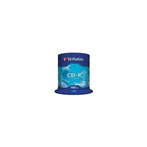Verbatim - 100 x CD-R - 700MB (80 Min) 52x - Spindel - Speichermedium (43411) afbeelding 1