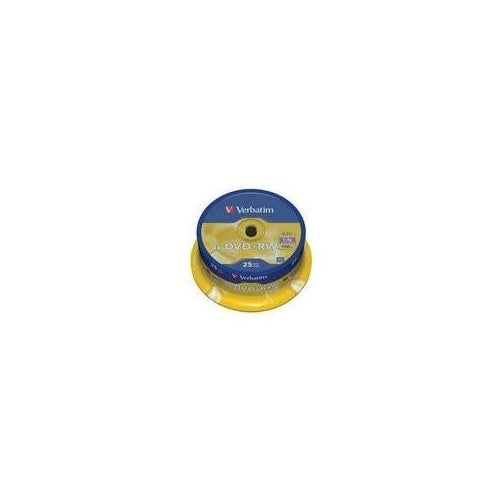 Verbatim - 25 x DVD+RW - 4.7 GB 4x - mattsilber - Spindel afbeelding 1