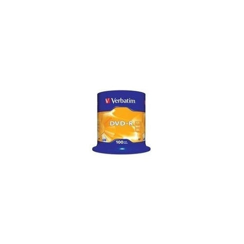 Verbatim - 100 x DVD-R - 4,7GB 16x - mattes Silber - Spindel - Speichermedium (43549) afbeelding 1