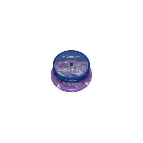 Verbatim - 25 x DVD+R DL - 8,5GB 8x - mattsilber - Spindel (43757) afbeelding 1