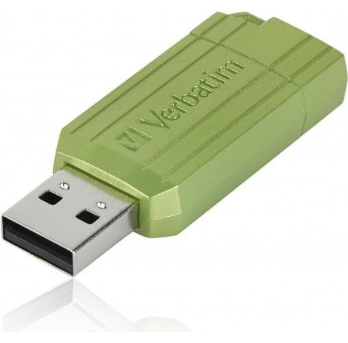 Verbatim PinStripe USB-Stick 128 GB USB Typ-A 2.0 Grün (49462) afbeelding 1