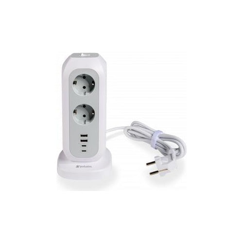 Verbatim EU Power Tower 11AC EUPT-01 mit 2xUSB-C, 2xUSB-A retail (49547) afbeelding 1