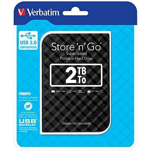 Verbatim Store n Go 2,5 2TB USB 3.0 BLACK Gen 2 Festplatte (53195) afbeelding 4