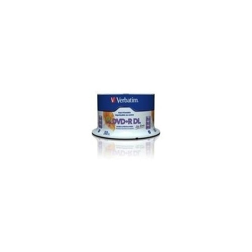 Verbatim - 50 x DVD+R DL - 8,5GB (240 Min.) 8x - bedruckbare Oberfläche - Spindel (97693) afbeelding 1