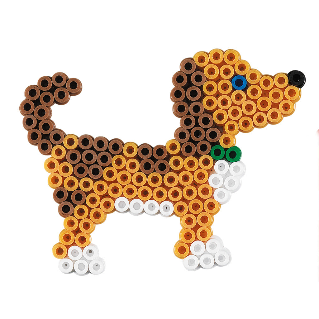 Hama Iron-on Beads Multicolor 7000 Pieces with Dog and Hexagon Plate