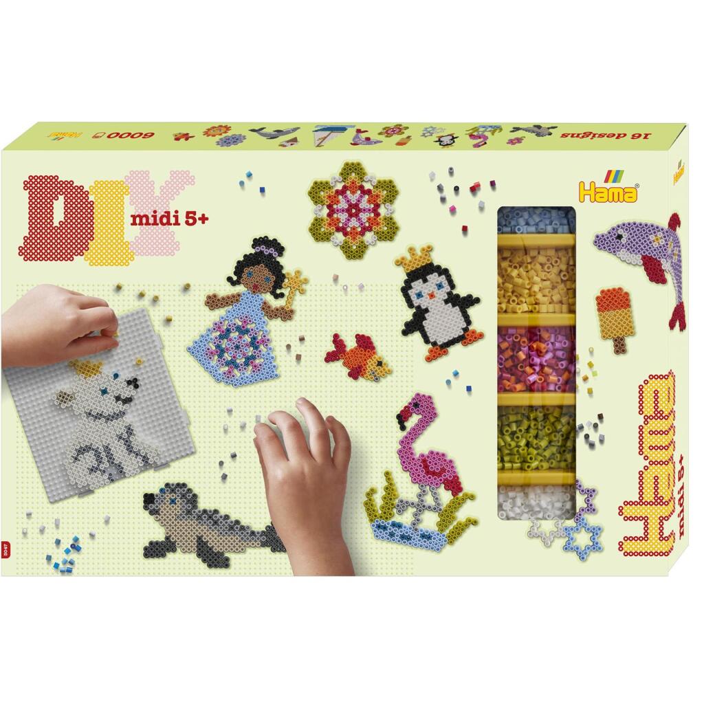 Hama Iron-on Beads Midi Mega Gift Box 6000 Pieces