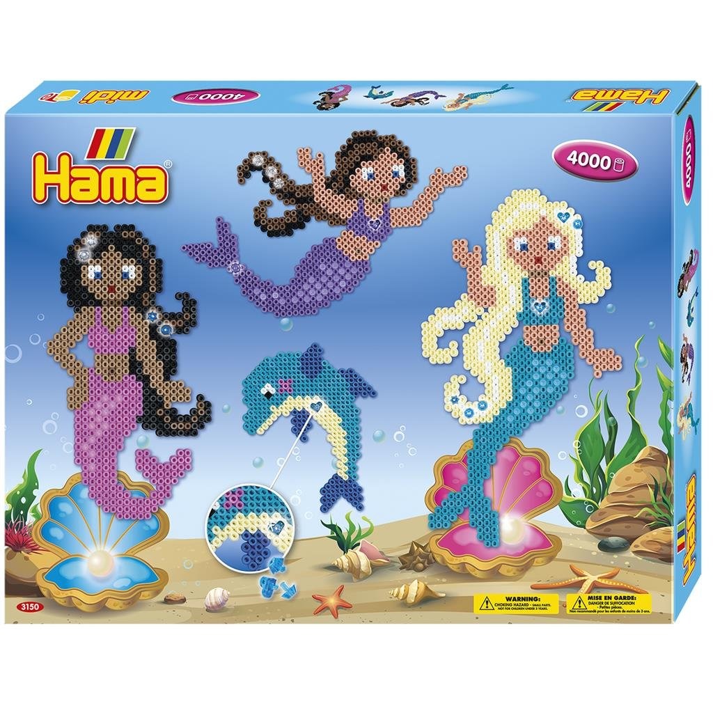 Hama Iron-on Beads Mermaids Set 4000 Pieces Multicolor Glitter