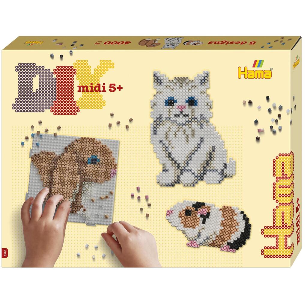 Hama Iron-on Beads Midi Cute Animals 4000 Pieces