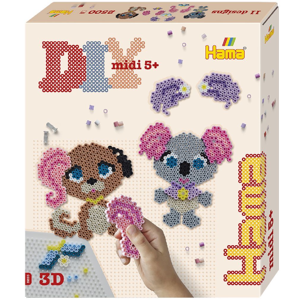 Hama Iron-on Beads DIY Midi Pet Salon 2500 Pieces for Children 3+