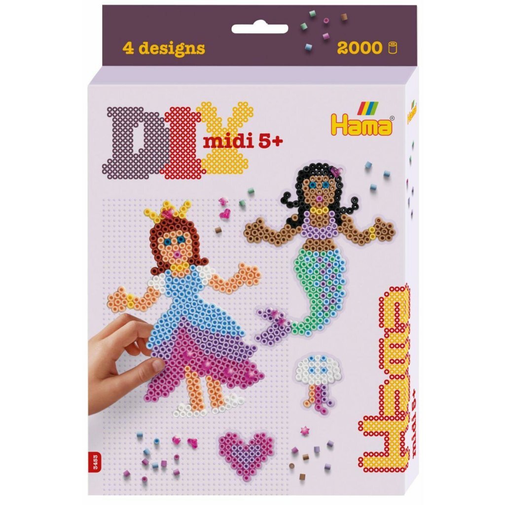 Hama Iron-on Beads Midi 3D Princesses and Mermaids 2000 Pieces