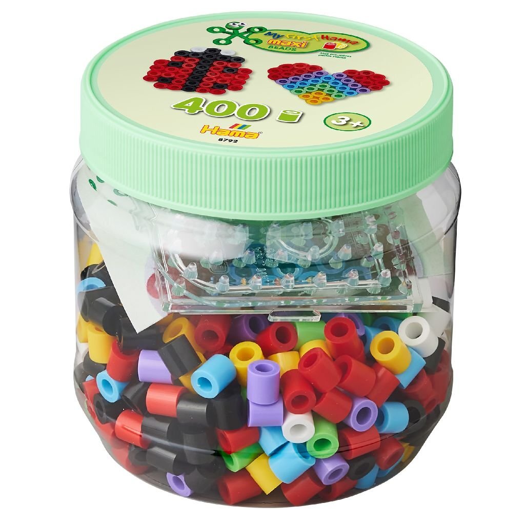 Hama Iron-on Beads Maxi Jar 400 Pieces for Children 3+