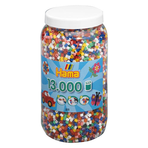 Hama Iron-on Beads Jar - 13,000 Pieces for Creative Projects