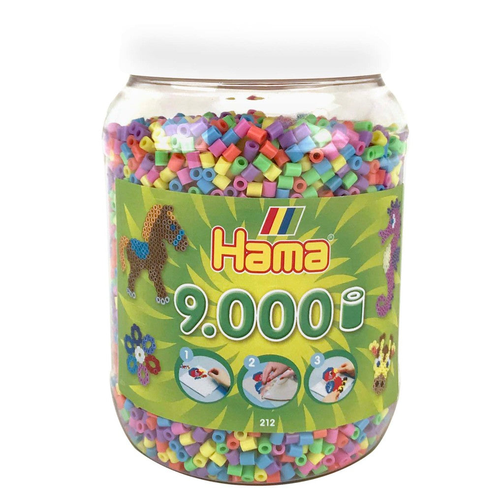 Hama Iron-on Beads Jar Pastel 9000 Pieces