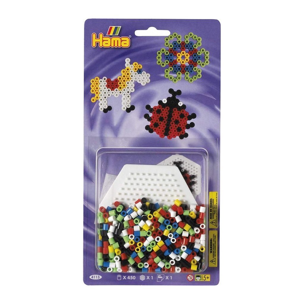 Hama Iron-on Beads Horse/Ladybug/Flower 450 Pieces