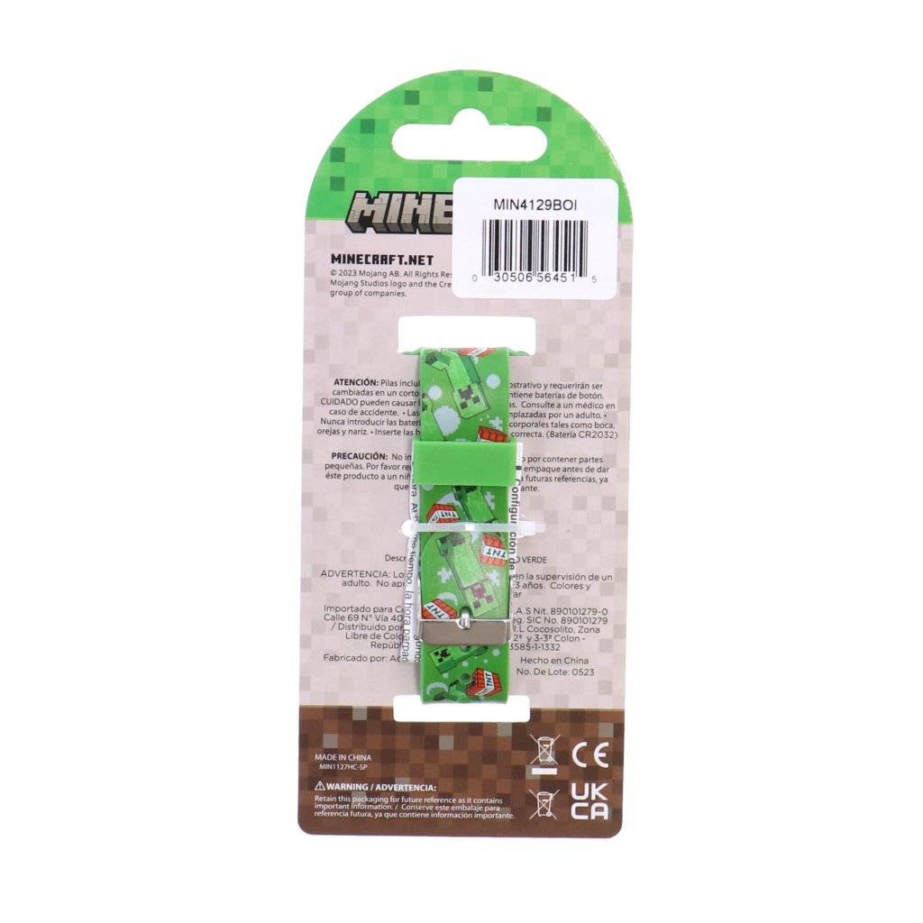 Minecraft LED Horloge Groen