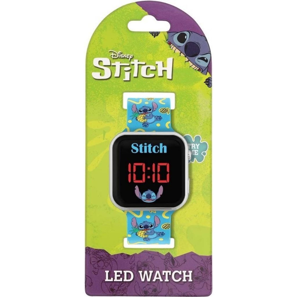 Disney Stitch LED Watch Blue - Kids Time-Telling - Digital Screen - Ages 3+