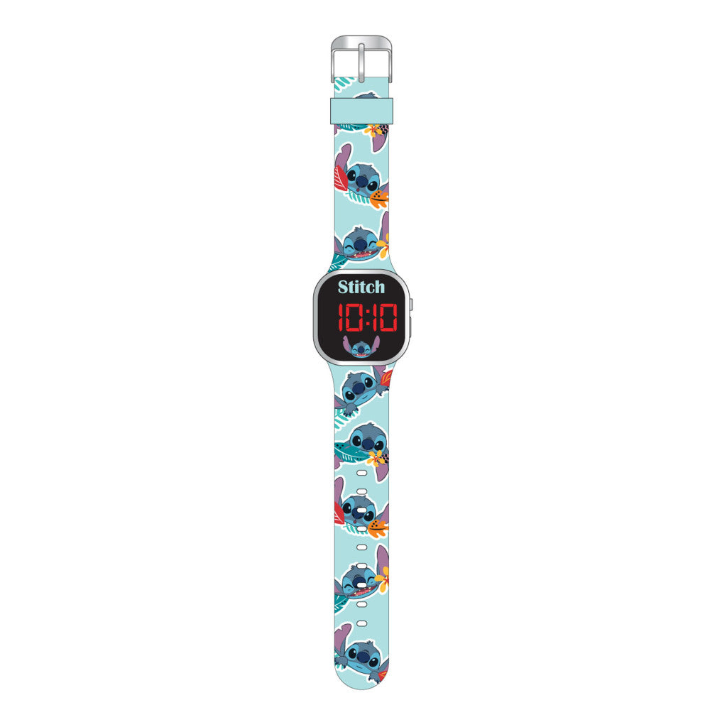 Disney Stitch LED Clock Turquoise - Kids Digital Watch - Ages 6+