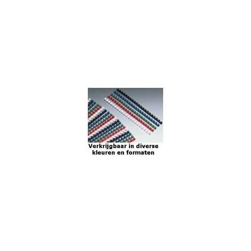 GBC CombBind - 19 mm - 21 Ringe - A4 (210 x 297 mm) - 165 Blätter - Blau - 100 Stck. Bindekamm aus Kunststoff - für P/N: 2101435, 4400399, IB271106, IB271717 afbeelding 1
