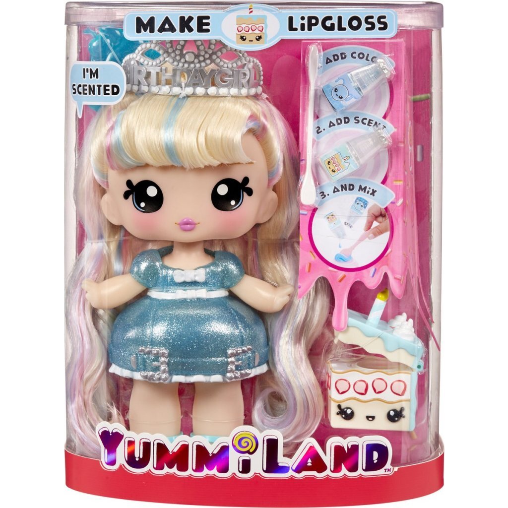 Yummiland Callie Birthday Cake Doll with DIY Lipgloss Kit