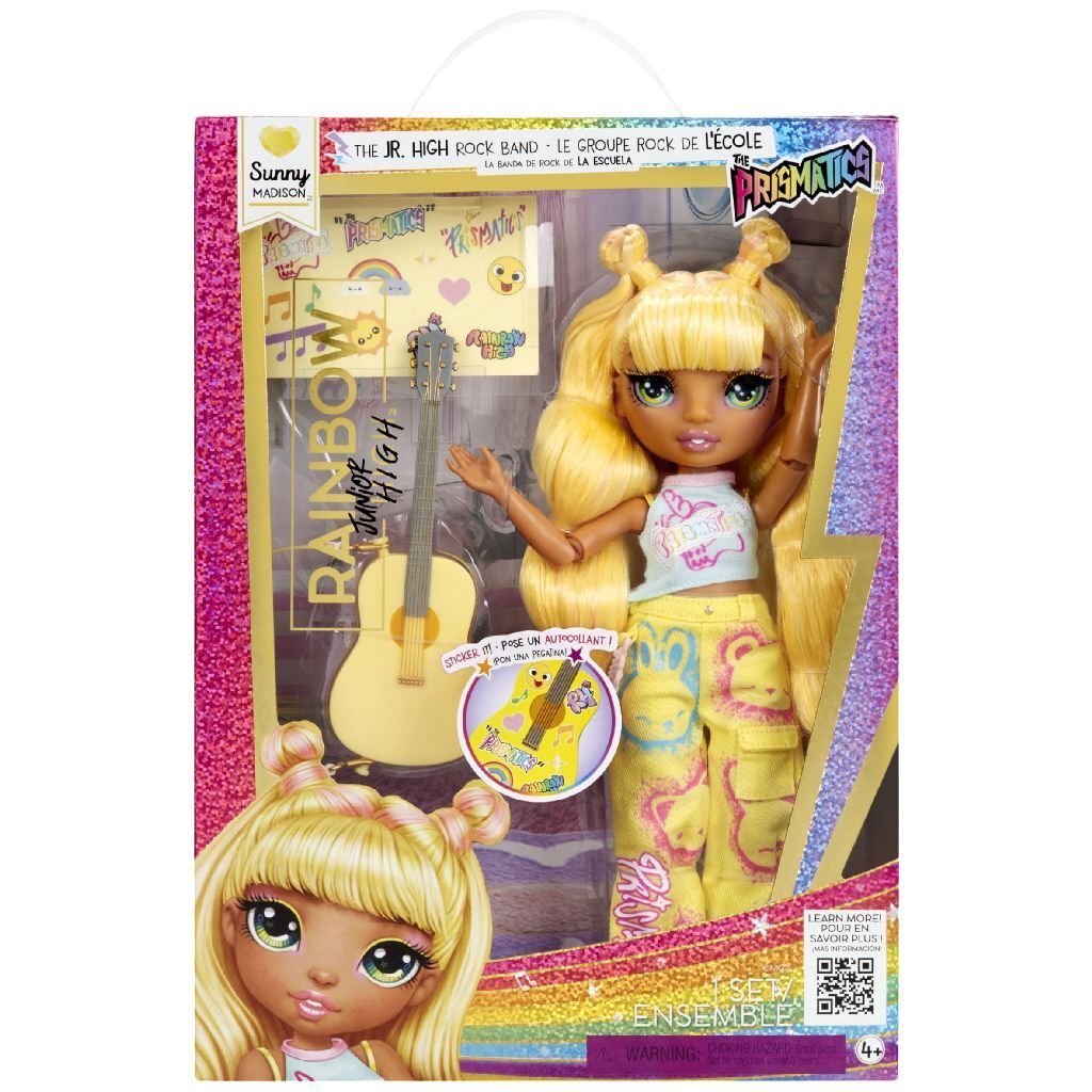Rainbow High New JR High Sunny Madison Doll with Instrument, 4+