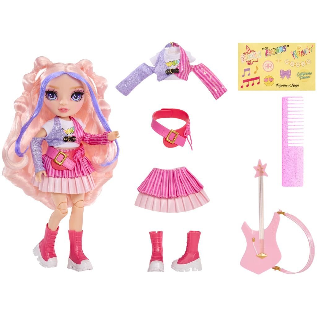 Rainbow High Fashion Doll Bella Parker with Bass Guitar - 9-inch - JR High