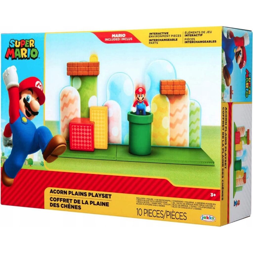 Jakks Super Mario Acorn Plains Action Set with Mario Figure