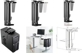 LogiLink System Mounting Clamp for Under-Table Mounting Black
