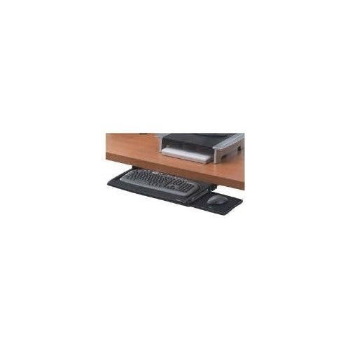Fellowes Deluxe Keyboard Drawer w/Soft Touch Wrist Rest - Tastaturplattform mit Mausablage - Schwarz, Silber (8031201) afbeelding 1