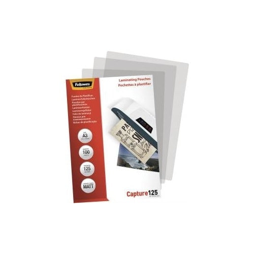 Fellowes - 125 Mikron - 100er-Pack - Matte - A3 (297 x 420 mm) Taschen für Laminierung (5328601) - 0043859641499 - image 1