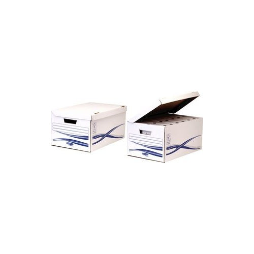 Fellowes BANKERS BOX Basic Archiv-Klappdeckelbox Maxi, blau aus 100% recyceltem Karton, FSC-zertifiziert, für Format - 1 Stück (4460502) afbeelding 1